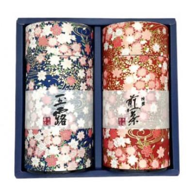ふるさと納税 宇治田原町 宇治茶　玉露・煎茶飲み比べセット100g×2缶 |  | 01