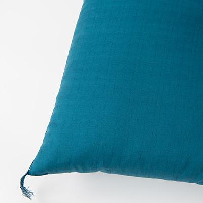 ふるさと納税 ふじみ野市 綿ふとん職人が手掛ける綿100%座布団【銘仙判】55cm×59cm【藍色】 |  | 02