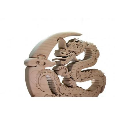 ふるさと納税 河内長野市 三日月龍の木製パズル 干支 |  | 03