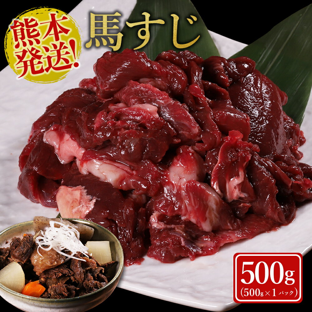 【ふるさと納税】 馬スジ 500g 肉 馬肉 馬すじ すじ肉 訳あり コラーゲン ヘルシー 低脂質 煮込み料理 おでん 冷凍 熊本県 水上村