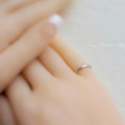 ふるさと納税 藤沢市 Pt900 テクスチャーリング(華奢リング) P1〜5号 ご希望のリングサイズで制作 |  | 01