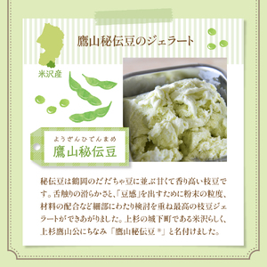 【3ヶ月定期便】鷹山秘伝豆のジェラート(90ml)〔8個入り×3ヶ月〕 枝豆
