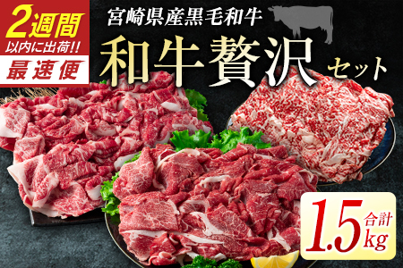 黒毛和牛 切り落とし ロース 1.5kg 肉 牛肉 2週間以内に出荷　新富育ちGyuGyu　C288-24