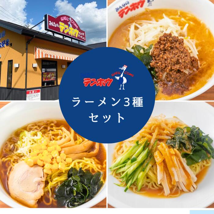 【ふるさと納税】テンホウラーメン3種セット【タンタンメン・しょうゆラーメン・バンバンチーメン】 1袋セット[合計3袋]・2袋セット[合計6袋]・3袋セット[合計9袋]／テンホウ ラーメン ラーメンセット 冷凍 信州 長野県 諏訪市 諏訪 【21-181920】