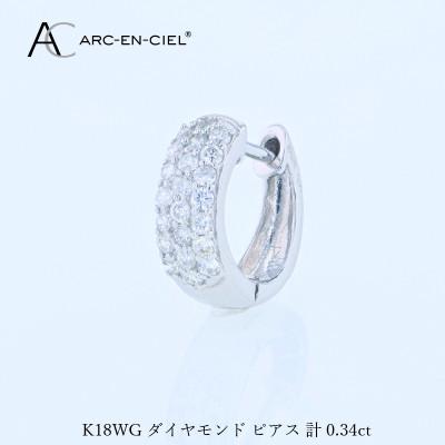ふるさと納税 泉佐野市 アルカンシェル WGダイヤフープピアス(計0.34ct)【鑑別書付き】 J084 |  | 01