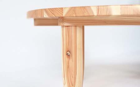 【 受注生産 】 国産杉材を使った木のぬくもり漂うYENちゃぶ台90 【 横幅 90cm 】