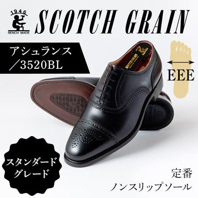 ふるさと納税 墨田区 スコッチグレイン「アシュランス」 No.3520 ブラック 25.5cm EEE 紳士靴 | 
