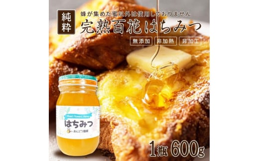 
            ※受付停止25.5.13※946.天然はちみつ　百花蜜　600g×1本  蜂蜜 ハチミツ ハチ蜜 鳥取県産◇日本全国配送可能
          