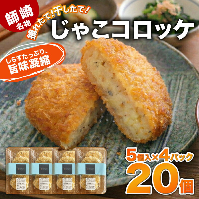 【ふるさと納税】 捕れたて・干したて！師崎名物じゃこコロッケ しらす コロッケ 揚げ物 フライ 小分け 惣菜 晩御飯 おすすめ 人気 愛知県 知多 特産品 南知多町