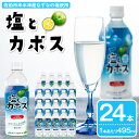 【ふるさと納税】塩とカボス(24本) かぼす ドリンク ジュース 水分 塩分 補給 なずなの塩 大分県産 特産品 大分県 佐伯市 防災 常温 常温保存【DT16】【全国農業協同組合連合会大分県本部】