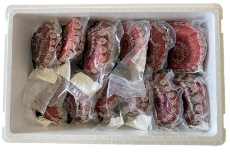 【北海道根室産】ボイル水たこ足先12P(計4.5kg) D-20004