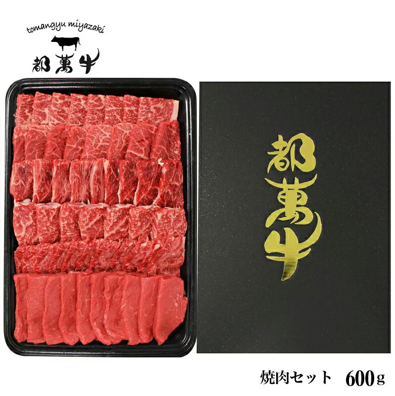 【ふるさと納税】都萬牛 焼肉セット600g ふるさと納税 黒毛和牛 焼肉 国産 牛肉 部位おまかせ＜2-24＞