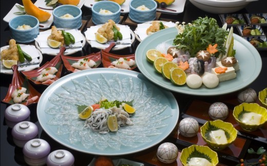 
臼杵湯の里　宿泊券　3名様1室1泊2食付　≪臼杵とらふぐ堪能コース≫
