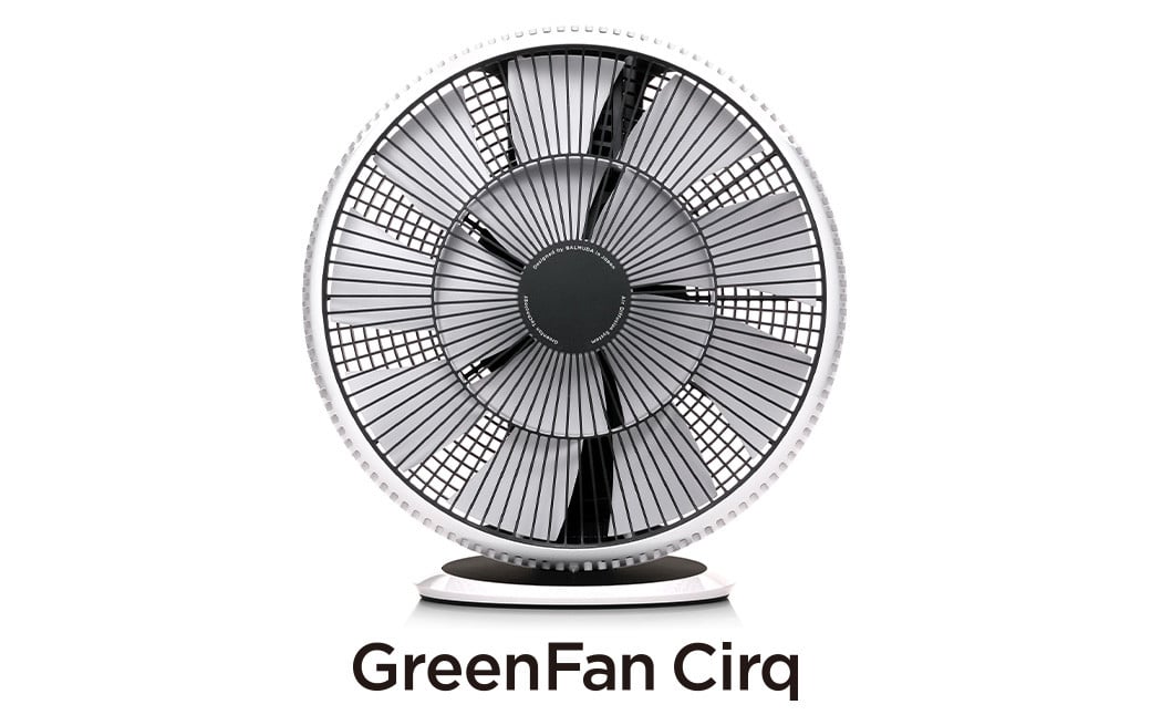 GreenFan Cirq ホワイト×ブラック EGF-3400-WK／JP バルミューダ BALMUDA サーキュレーター 首振り コンパクト 空気循環 送風 大風量 衣類乾燥 リモコン