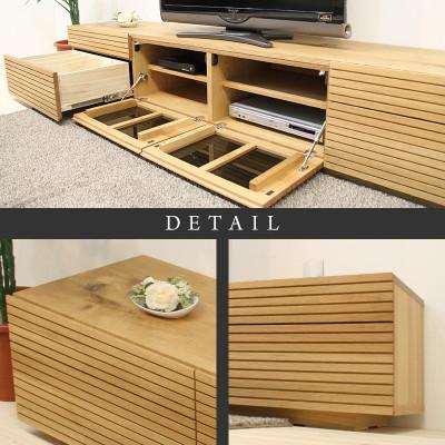 ふるさと納税 大川市 【大川家具】無垢材　テレビボード　ハイタイプ　風雅type2　ローボードWO　幅2200【設置付き】 |  | 02