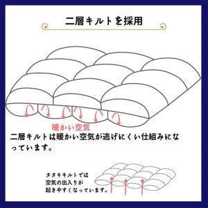 ＜京都金桝＞特殊2層キルト 羽毛布団 ロワーレ(ポーランド産マザーホワイトグースダウン95％・たっぷり1300gふっくら仕上げ）カラー：ピンク ≪羽毛ふとん 国内再洗浄 DP420 ふるさと納税羽毛布