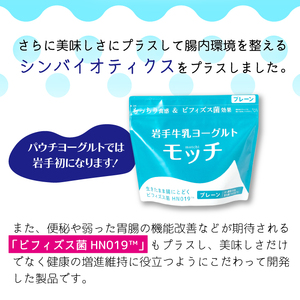 岩手 牛乳 ヨーグルト モッチ プレーン （ 無糖 ） 550g 6袋 【株式会社岩手牛乳】／ パウチヨーグルト パウチ 便利 手軽 もっちり 食感 ビフィズス菌 食物繊維 腸活 菌活 ご当地グルメ 