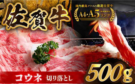 佐賀牛 コウネちゃん 500g（切り落とし肉） [HCS004]牛肉 黒毛和牛 肉 すきやき すき焼き 焼肉