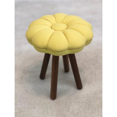ふるさと納税 大川市 monaca stool:kiku【イエロー/ウォールナット/高さ30cm】