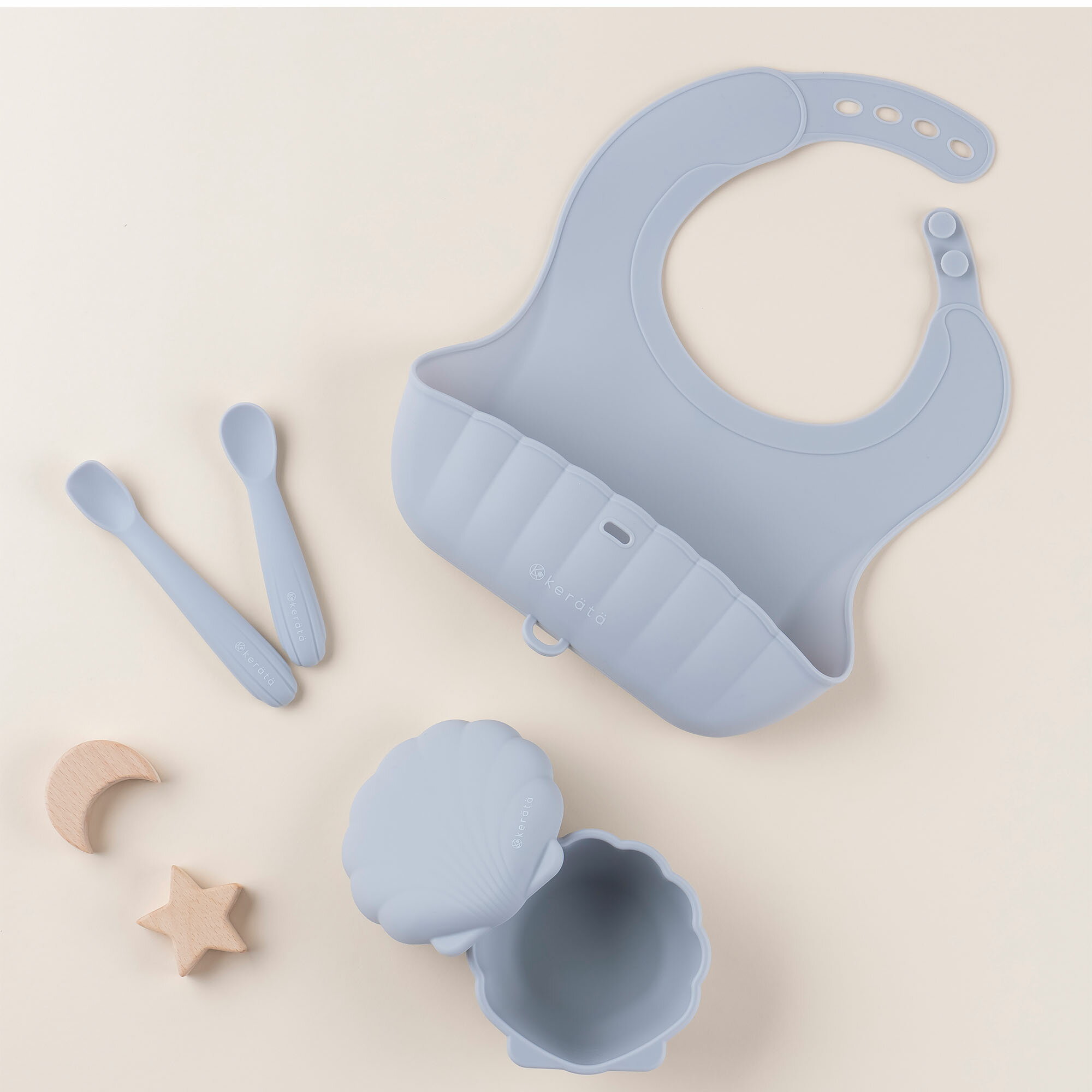 【ふるさと納税】ケラッタ ベビー食器 4点セット【選べるカラー4色展開】 | kerata ケラッタ 赤ちゃん ベビー 食器 ベビー食器 ベビー用品 マタニティ 12カ月～ 5カ月～ 7～11カ月 女の子 男の子 出産祝い 長野県 塩尻市