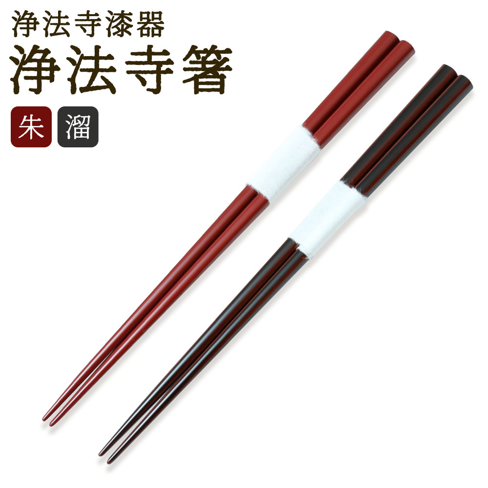 【ふるさと納税】【滴生舎】浄法寺漆器 浄法寺箸 1膳 朱/溜 選べるカラー 長さ23cm お箸 食器 二戸市 送料無料