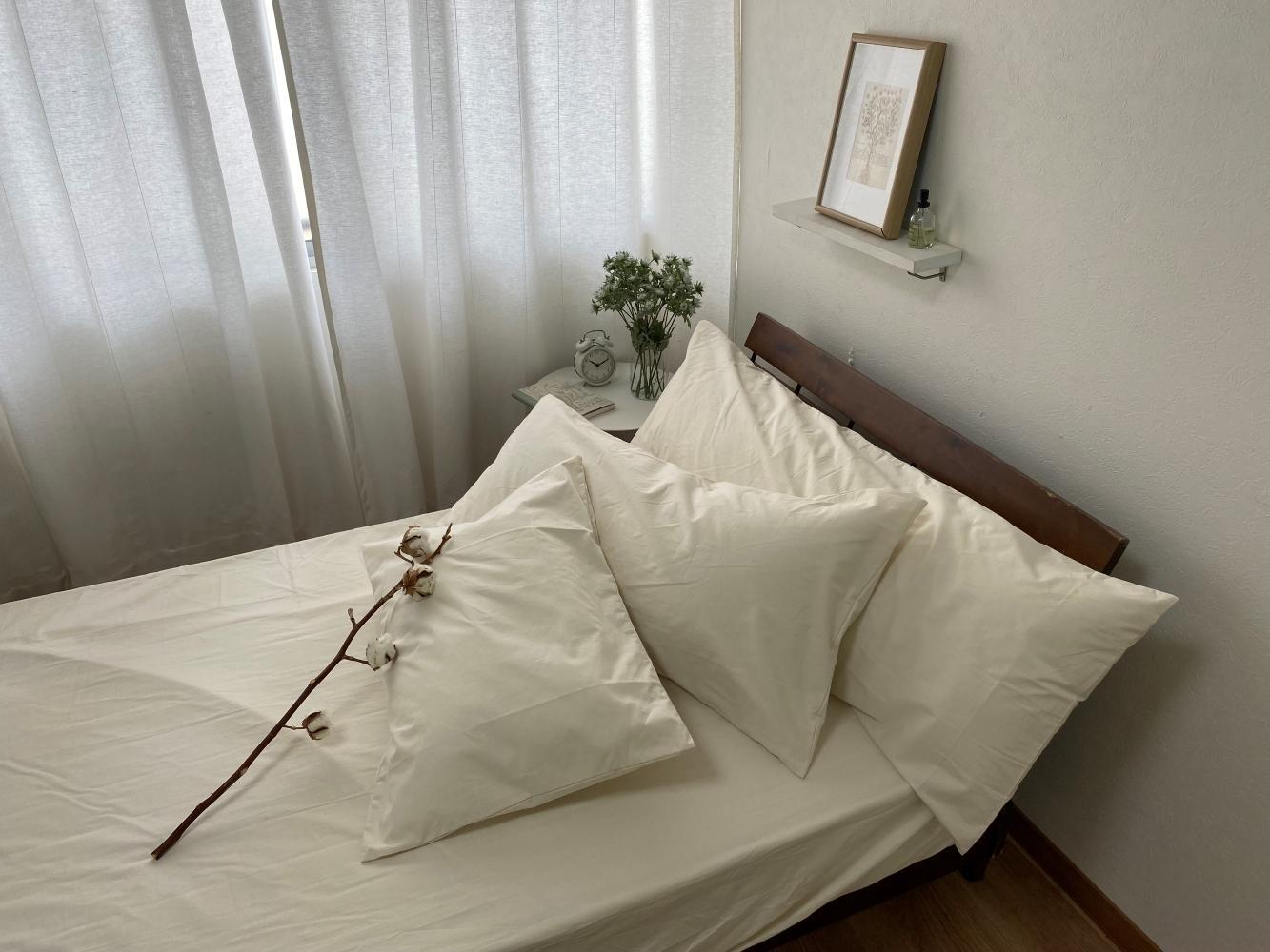 【ふるさと納税】無漂白キナリ2重ガーゼピローケース 43X90 SLタイプ | 寝具 日用品 人気 おすすめ 送料無料