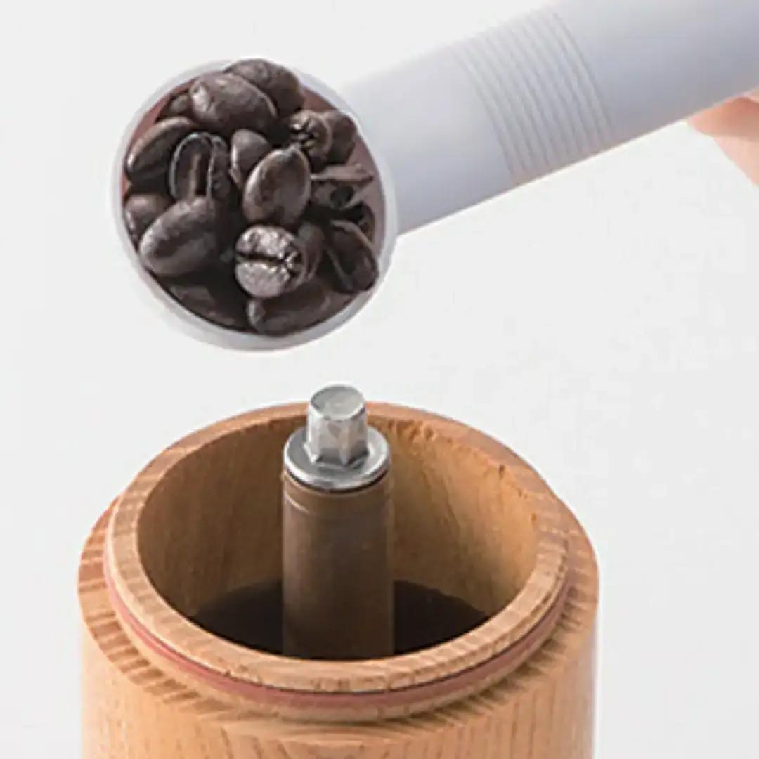 [限定100個] 欅を使ったコーヒーミル 木目 セラミック刃 手動 コンパクト ソロキャンプ 燕三条製 コーヒーミル