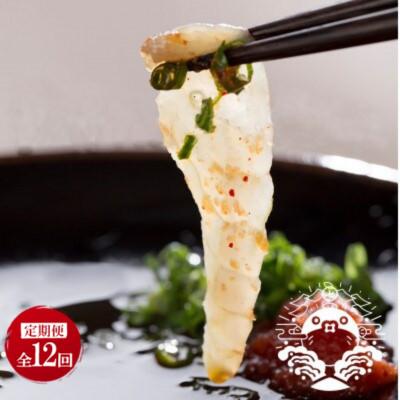 ふるさと納税 壱岐市 【毎月定期便】とらふぐ 刺身&amp;鍋(2人前)全12回