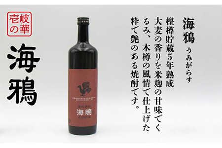 【全6回定期便】隆美焼酎25度と海鴉25度のセット [JDB190] 72000 72000円  コダワリ麦焼酎・むぎ焼酎 こだわり麦焼酎・むぎ焼酎 おすすめ麦焼酎・むぎ焼酎 おススメ麦焼酎・むぎ焼酎