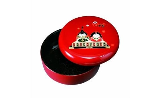 5.5寸 菓子器 朱 招福雛【YG93】