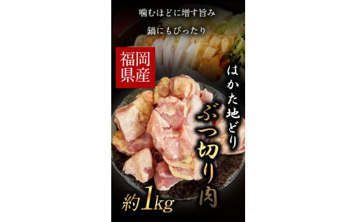 はかた地どり ぶつ切り肉 約1kg《30日以内に出荷予定(土日祝除く)》---sc_fhktbbutu_30d_22_10500_1000g---