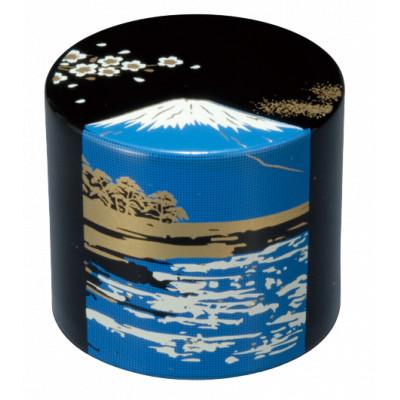 ふるさと納税 海南市 紀州漆器 漆芸 蒔絵 文鎮 丸 黒 富士山