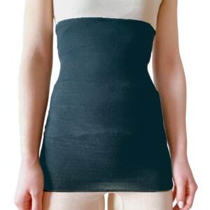 シルク100%オールシーズン腹巻き(男女兼用)【チャコール1枚】_装飾品・工芸品  服飾小物 _【1487954】