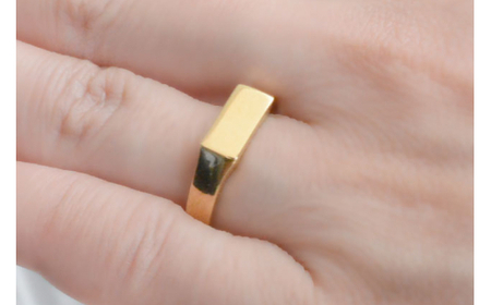 18金 リング k18 印台 指輪 20号 印台 長方形　男女兼用　no.77340 [シエロ 山梨県 中央市 21471006-n] ジュエリー アクセ アクセサリー K18 18K ゴールド