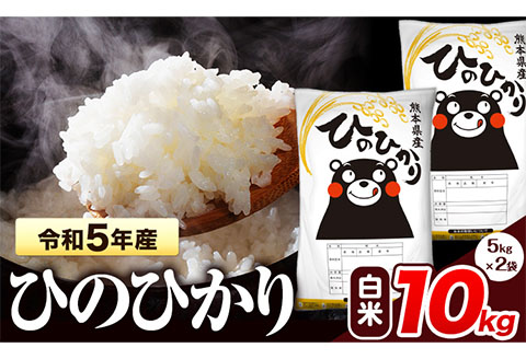 令和5年産 ひのひかり 白米 10kg 《7-14営業日以内に出荷予定(土日祝除く)》 5kg×2袋 熊本県産 米 精米 ひの 氷川町