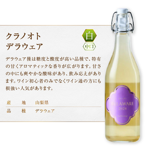 フジクレール クラノオト 甲州辛口・デラウェア 2本セット（MG）B14-664【ワイン フジクレール 白ワイン 甲州市 山梨県】