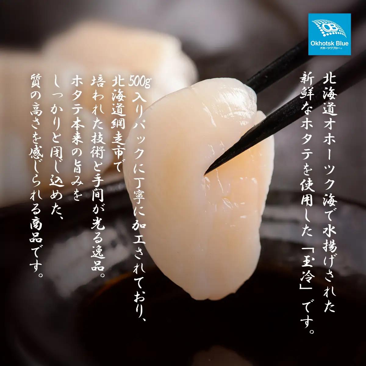 【ふるなびWEEK対象】北海道オホーツク海産帆立（500g × 2P） ABN004 | 帆立