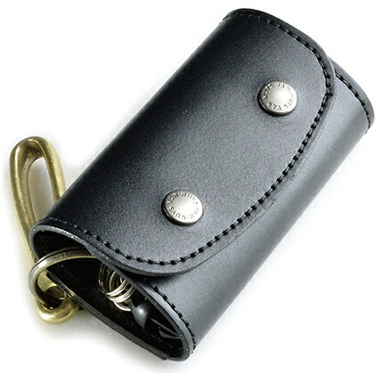 【ふるさと納税】ポケット付きぬめ革キーケース　バンナイズ 本革 ヌメ革 ブラック 小銭 鍵 カギ ファッション小物 ファッション