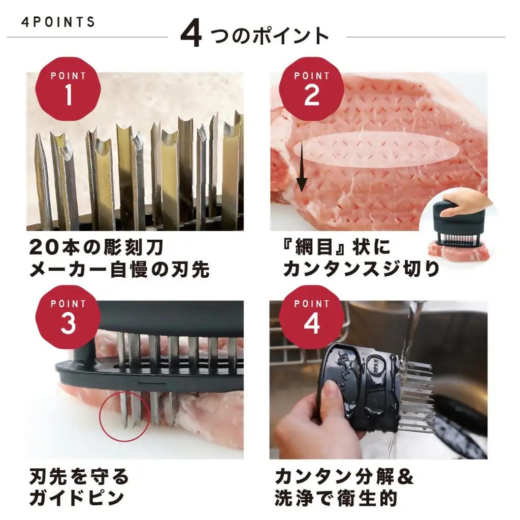 ニクサスプロ 肉の筋切り器 食洗機対応 TVで紹介！
