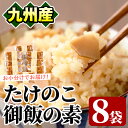 【ふるさと納税】味付たけのこご飯の素(計840g・105g×8袋)国産 九州産 筍 野菜 使い切り 小分け 個包装 炊き込みご飯【上野食品】a-12-191