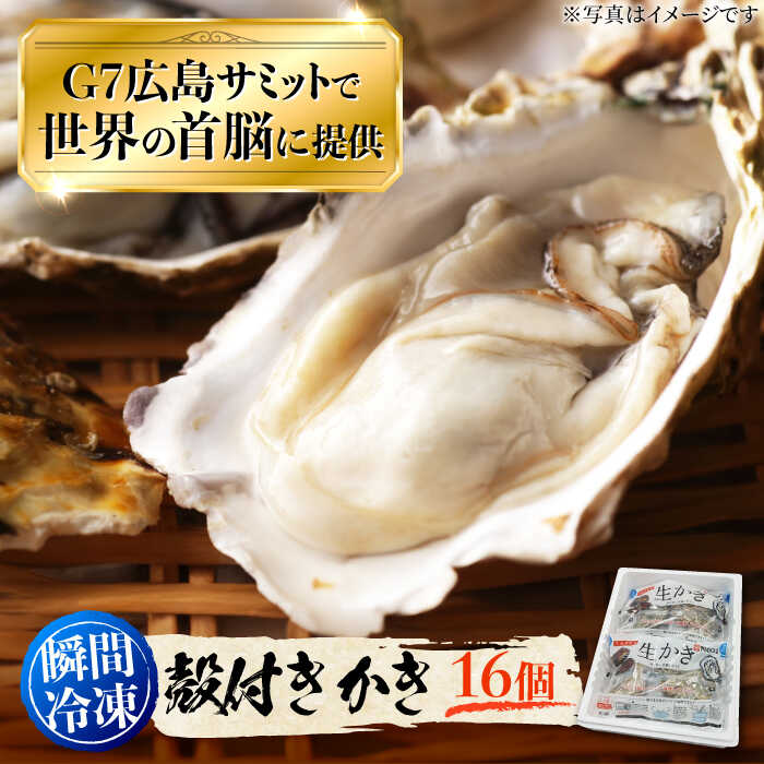 【ふるさと納税】牡蠣 冷凍 殻付き かき カキ 広島G7で提供された牡蠣！殻付き 牡蠣 16個（瞬間冷凍） かき 海鮮 和食 海産物 簡単 レシピ 広島県産 江田島市/マルサ・やながわ水産有限会社 [XBL004]