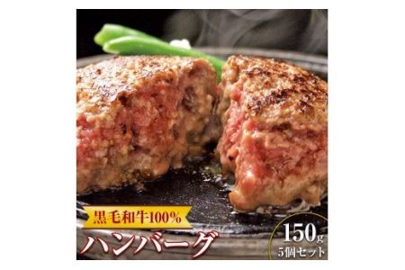 福よし　黒毛和牛100％ハンバーグ５個セット