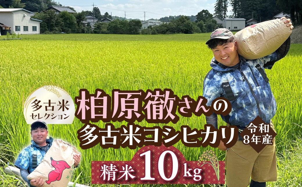 
                  多古米セレクション　柏原徹さんの多古米コシヒカリ　精米10kg　令和8年産 TAKF062
                