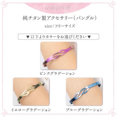 ふるさと納税 小牧市 純チタン製アクセサリー(バングル)ピンクグラデーション[065S07-01] |  | 03
