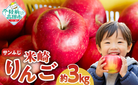 りんご 先行予約 米崎りんご 3kg 品種 サンふじ 産地直送 