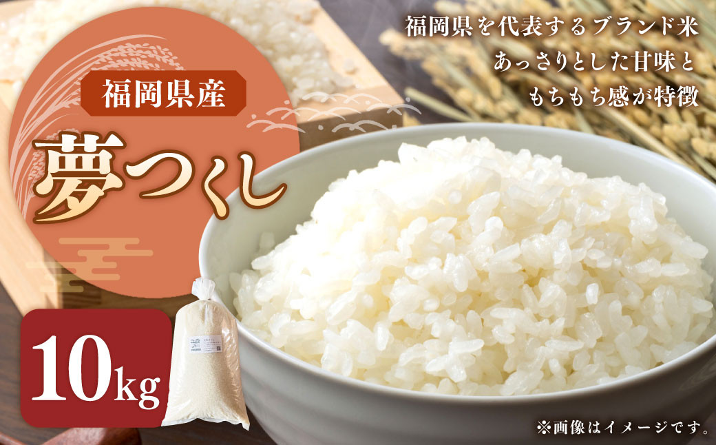
            【令和7年産】福岡県ブランド米「夢つくし」10kg 米 お米 白米 うるち精米 精米 ライス ブランド米 ご飯 ごはん 料理 調理 食べ物 九州 福岡県 岡垣町【2025年9月上旬より発送開始】
          