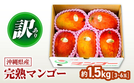 マンゴー 【2026年発送】 訳あり 完熟マンゴー 約1.5kg (3-6玉) BCAA001