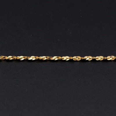 K24純金クラリスチェーンブレスレット18cm【配送不可地域：沖縄県】