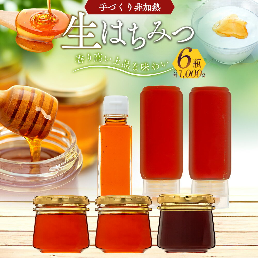 【ふるさと納税】手づくり非加熱生はちみつ 1,000g 国産 6瓶 蜂蜜 はちみつ ハチミツ 非加熱 千葉県産 ふるさと 納税 千葉県 長生村