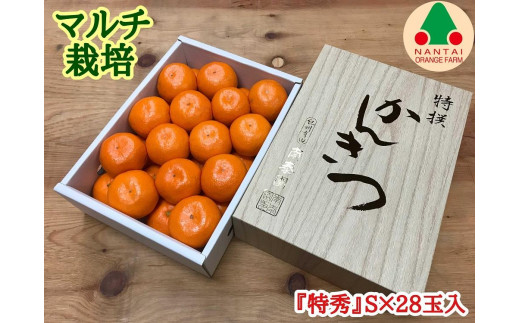 
マルチ栽培 有田みかん 化粧小箱 特秀 S サイズ 28玉入 南泰園
